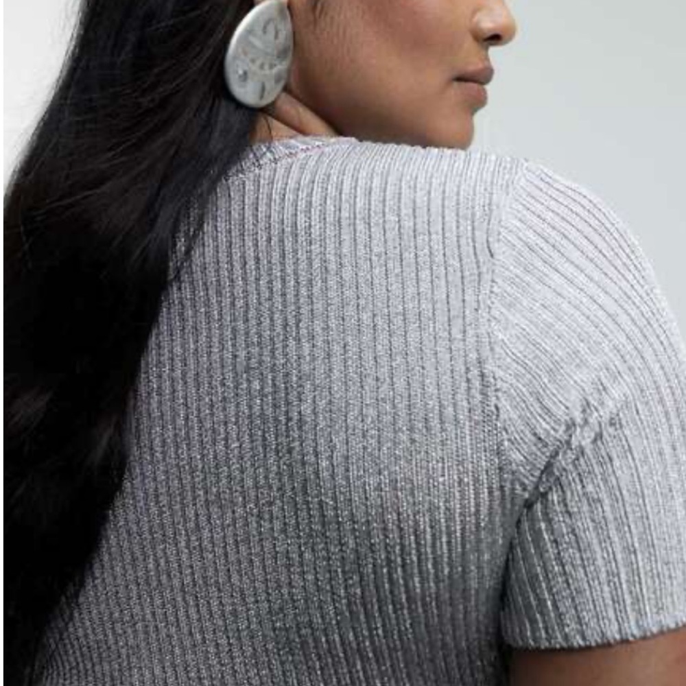 H&M Metallic Rib Knit Top - Picture 3 of 13